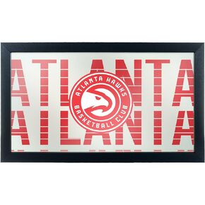 Trademark Gameroom NBA1500-AH3 NBA Framed Logo Mirror - City - Atlanta Hawks
