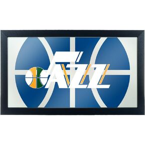 Trademark Gameroom NBA1500-UJ2 NBA Framed Logo Mirror - Fade - Utah Jazz