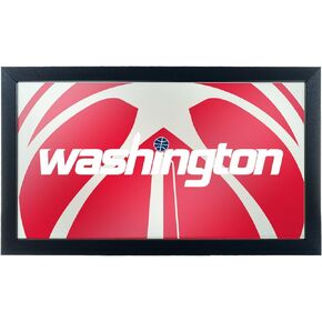 Trademark Gameroom NBA1500-WW2 NBA Framed Logo Mirror - Fade - Washington Wizards