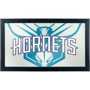 Trademark Gameroom NBA1500-CH2 NBA Framed Logo Mirror - Fade - Charlotte Hornets