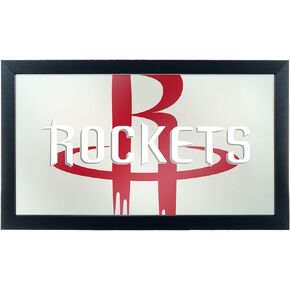 Trademark Gameroom NBA1500-HR2 NBA Framed Logo Mirror - Fade - Houston Rockets