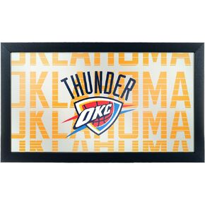 Trademark Gameroom NBA1500-OCT3 NBA Framed Logo Mirror - City - Oklahoma City Thunder