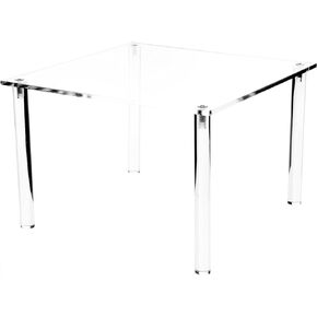 Plymor Clear Acrylic Square 4-Leg Display Riser, 8" H x 8" W x 8" D