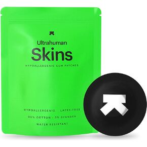 Ultrahuman Skins CGM Cover: Skin-Friendly, Water-Resistant, Latex-Free, 95% Cotton - 3 Months Complimentary Ultrahuman App