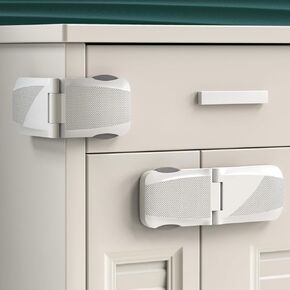 Child Safety Lock Drawer Lock Baby Anti-Pinch Hand Multi-Functional Protection Baby Anti-Opening Refrigerator Cabinet Door Latch(2Pacs)