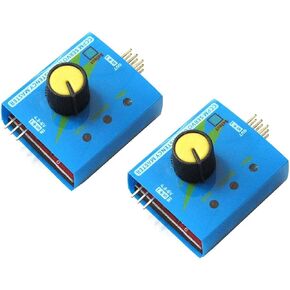 2 Pack ShareGoo 3CH 4.8-6V Servo Tester CCPM Consistency Master Checker with Reverse Connection Protection,RC ECS Motor Tester Server Test Servo Centering Tool