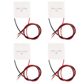 4PCS TEC1-12715 Semiconductor Refrigeration Tablets Heatsink Thermoelectric Cooler Cooling Plate Cooler Module 142W 12V 15.4V Peltier Plate Elemente Module 40x40MM(TEC1-12715)