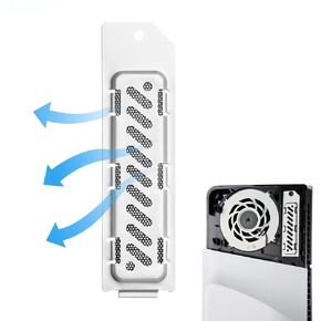 PS5 Slim SSD Heatsink Cover, Heat Dissipation Solution of PS5 Slim M.2 SSD Expansion Slot, Fit for PS5 Slim SSD Heatsink, New Breathable Hole, Cooling and Dust Proof, Aluminum, Silver