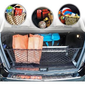 Envelope Style Trunk Mesh Cargo Net for Mercedes Benz GLK250 GLK300 GLK350 2009-2015 - Premium Trunk Organizer and Storage - Luggage Net for Crossover - Best Car Organizer for Mercedes Benz GLK