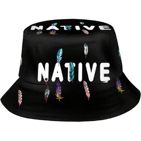 Native American Bucket Hat Indian Buckets Hat Native Fisherman Hat for Travel Fishing Beach Outdoor