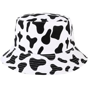 Manfnee Bucket Hat Double-Side-Wear Reversible Sun Hat for Women Men Travel Beach Packable Fisherman Hat