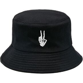 YAMEIZE Bucket Hat for Women Men - Travel Sun Beach Embroidered Bucket Hat Unisex Fisherman Hat Outdoor
