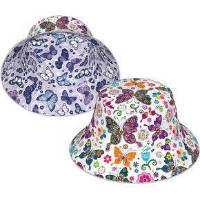 Women Men Double-Side-Wear Tie Dye Reversible Bucket Fisherman Hat Unisex