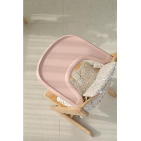 Full Coverage Stokke Tripp Trapp High Chair Placemat | Silicone High Chair Placemat | Lightweight | Dishwasher Safe| Easy to Clean (Butter Cream)