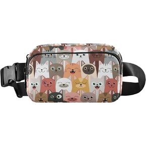 Paw Print Fanny Pack women Belt Bag Fashion Everywhere Waist Bags with Adjustable Strap for Workout Running Traveling Hiking