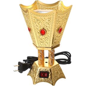SEWACC Electric Incense Burner Metal Bakhoor Burner Middle Eastern Style Tabletop Electric Censer Incense Burner for Home Office Yoga Spa Decor