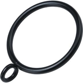 AMZSEVEN 44 Pack Curtain Rings with Eyelets, Metal Eyelet Drapery Rings for Hanging Pinch Pleat Curtain Pin Drape Hooks, Curtain Rings 1.5 Inch I D, Fits Up to 1.2 Inch Rod (Antique Bronze)