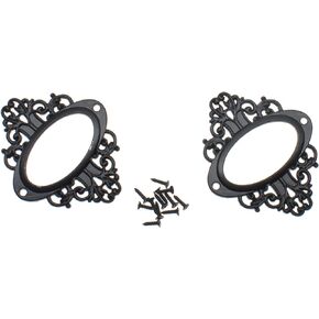 FDXGYH Antique Lace-up Label Holder 10 Pcs Zinc Alloy Lace-up Office Library File Drawer Tag Business Card Slot Label Holder with Matching Screws [Bronze]