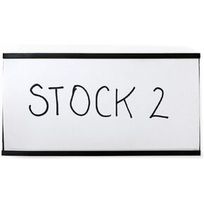 SmartSign (10-Pack) Magnetic C Channel Card Label Holders - 3" x 6" Metal Racks and Shelf Label Holders with Paper Inserts