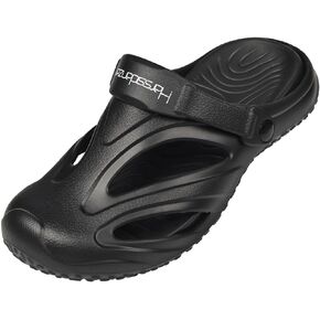Harssidanzar Mens and Womens Clogs Garden Shoes,Non Slip Beach Sandals with Removable Insoles Outdoor Indoor HU201US