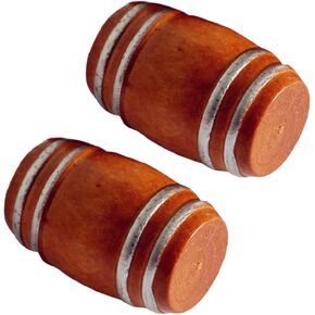 NUOBESTY 2Pcs Mini Barrel Containers Wooden Pickle Barrel Mini Barrel for Miniatures, Scale Models, Mini Train Making