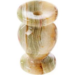 حامل شموع دانيلوفو، شمعدان من رخام العقيق الطبيعي للشموع الرقيقة، حامل شموع أرثوذكسية، مثالي للشموع التي يصل قطرها إلى 1/3 بوصة (الارتفاع 1.9 بوصة) in Kuwait