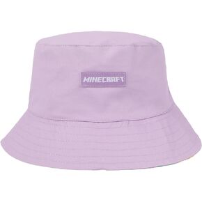 Minecraft Confetti Blocks Youth Purple Reversible Bucket Hat