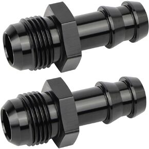 EVIL ENERGY 8AN Male to 1/2" Barb Push on Fitting Adapter Aluminum 2PCS