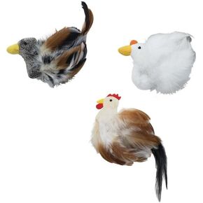 Ethical Pet 3 Pack Birds Of A Feather Cat Toys, Assorted