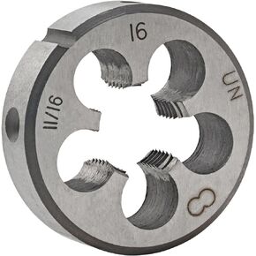 11/16"-16 UN Round Die, Right Hand Machine Thread Die 11/16 x 16 UN