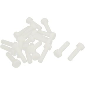 uxcell® M8 x 30mm Full Thread Nylon Hex Hexagon Head Cap Screw Bolt 20 Pcs