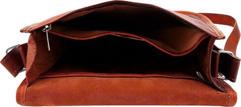 Men Handmade Leather Flap Messenger Bag Women Crossbody Handbag Magnet Purse in Saudi Arabia