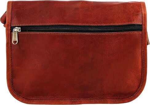 Men Handmade Leather Flap Messenger Bag Women Crossbody Handbag Magnet Purse in Saudi Arabia