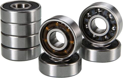 Skateboard Wheels 60mm 83A Black + ABEC 9 Bearing Steel and Spacers in Saudi Arabia