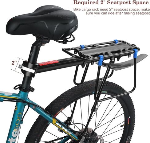 Bike Rear Rack Bike Cargo Rack with Fender Full Quick Release Bicycle Cargo Rack Bicycle Rear Racks Adjustable Bicycle Carrier Cargo Mountain Road 115 lbs Capacity Universal in Kuwait