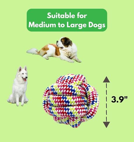 Dog Rope Toys for Medium to Large Breed, Aggressive Chewers - Tug of War - Pull Toy for Dogs - Chew Toy (Knotted Rope) in Saudi Arabia