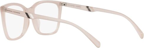 إطارات النظارات الطبية A|X ARMANI EXCHANGE للسيدات Ax3088u ذات ملاءمة عالمية على شكل فراشة، عدسات تجريبية باللون الوردي/الأوبالين اللامع، 54 مم in Saudi Arabia