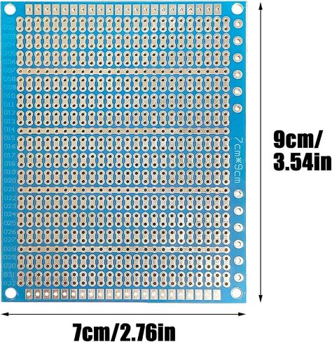 20 Pcs 5 * 7CM PCB Board Prototype Board Blue Double Sided Circuit Boards DIY Electronic Kit for Electronic Project and Electronic Experiment in Saudi Arabia