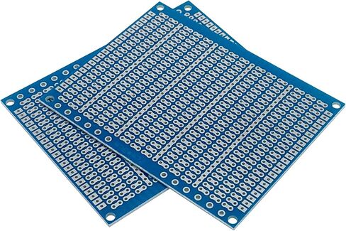 20 Pcs 5 * 7CM PCB Board Prototype Board Blue Double Sided Circuit Boards DIY Electronic Kit for Electronic Project and Electronic Experiment in Saudi Arabia