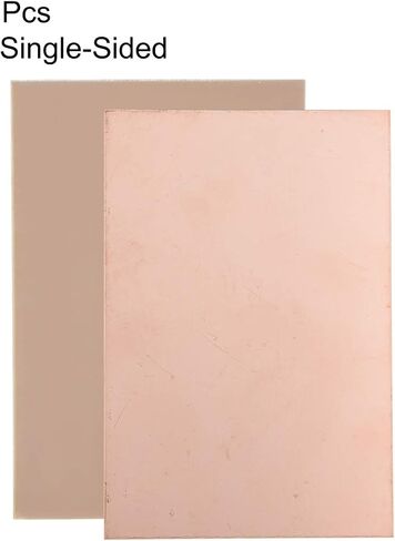 لوحة دائرة مطبوعة من النحاس المغطى بالنحاس من Uxcell، FR4 150 × 150 مم 5.91 × 5.91 بوصة، سمك 1.5 مم لوحة PCB للنماذج الأولية ذاتية الصنع، لوحة الاسم in Kuwait