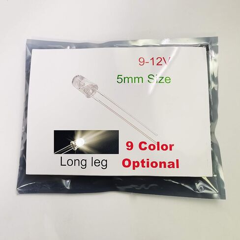 50 قطعة 12 فولت 5 مللي متر netural الأبيض LED 9 فولت-12 فولت مقياس العنقودية أداة صمام ثنائي باعث للضوء in Kuwait