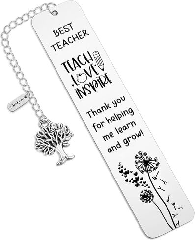 Teacher Thank You Gifts Bookmark, Graduation Teacher Appreciation Gifts Metal Bookmarks for Women Men Christmas Back to School End of Year 2024 Retirement Gifts for Teacher from Student in Saudi Arabia