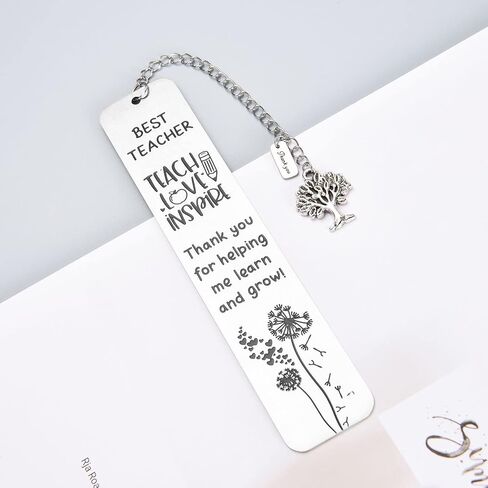 Teacher Thank You Gifts Bookmark, Graduation Teacher Appreciation Gifts Metal Bookmarks for Women Men Christmas Back to School End of Year 2024 Retirement Gifts for Teacher from Student in Saudi Arabia