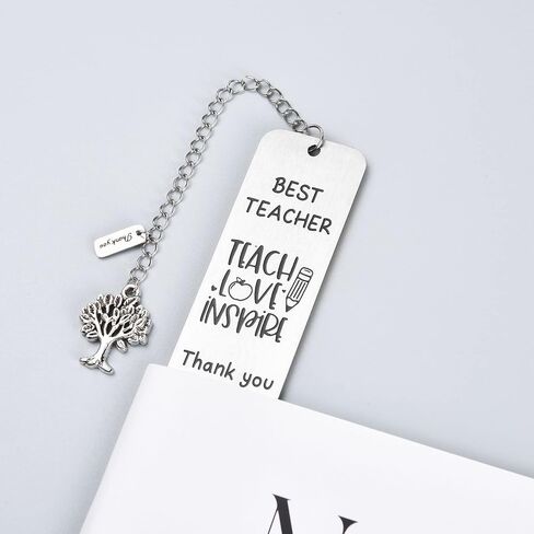 Teacher Thank You Gifts Bookmark, Graduation Teacher Appreciation Gifts Metal Bookmarks for Women Men Christmas Back to School End of Year 2024 Retirement Gifts for Teacher from Student in Saudi Arabia