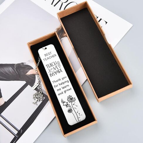 Teacher Thank You Gifts Bookmark, Graduation Teacher Appreciation Gifts Metal Bookmarks for Women Men Christmas Back to School End of Year 2024 Retirement Gifts for Teacher from Student in Saudi Arabia