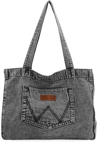 Montana West Wrangler Denim Tote Bag for Women Large Tote Purse Shoulder Bag for Work Travel in Saudi Arabia