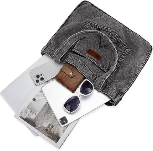 Montana West Wrangler Denim Tote Bag for Women Large Tote Purse Shoulder Bag for Work Travel in Saudi Arabia