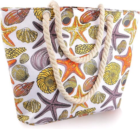Large Beach Bag for Women, Travel Utility Bag with Pocket Zipper Tote, Waterproof Sandproof Tote Bag in Saudi Arabia