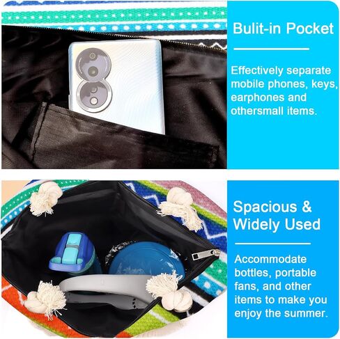 Large Beach Bag for Women, Travel Utility Bag with Pocket Zipper Tote, Waterproof Sandproof Tote Bag in Saudi Arabia