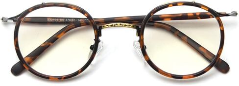 kachawoo Retro Style Vintage Round Glasses Frame Acetate Clear Lens Optical Eyewear in Saudi Arabia